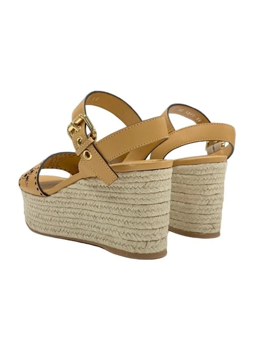 Louis Vuitton Starboard Line Sandals Shoes Leather Camel Monogram - Picture 4 of 9